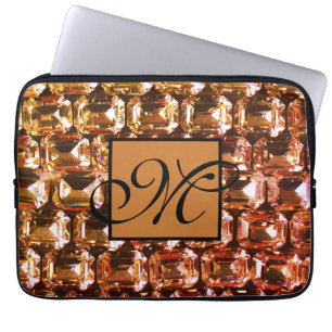 Yellow Rhinestone, yellow diamonds, gemstone Laptop Sleeve