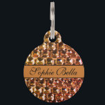Yellow Rhinestone, yellow  diamonds, gemstone  Pet ID Tag<br><div class="desc">Old Hollywood glitz and glamour -elegant vintage yellow rhinestone jewelry - customizable!</div>