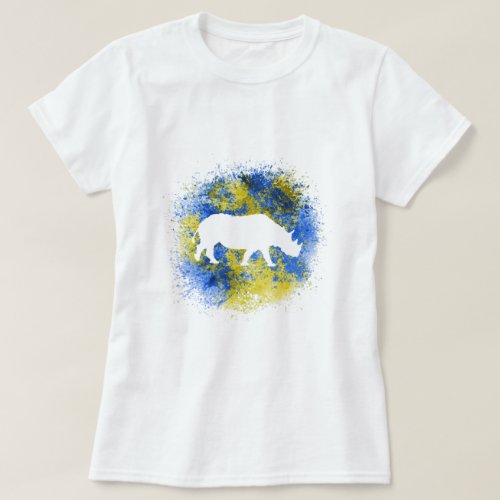 Yellow Rhinoceros T_Shirt