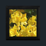 Yellow Rhododendrons Flowers Jewelry boxes<br><div class="desc">GIFT BOX Yellow RHODODENDRONS FLOWERS, Gifts for Her Trinket beautiful gift boxes. RHODIES FLORAL Store earrings, jewelry, or coins in this fun gift box. Made of wood and secured with a magnetized lid. Bookmark this site for great gift ideas all year! GETTING A GIFT? COMBINE several products. Calendars, Greeting Cards,...</div>