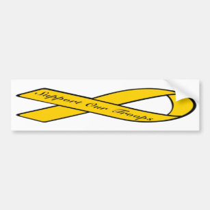Yellow Ribbon Awareness Bumper Sticker