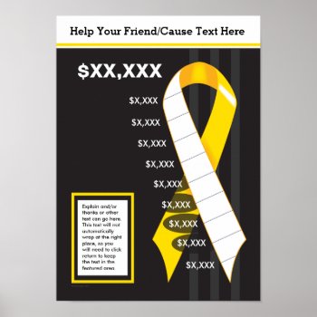 Yellow Ribbon Chart by FundraisingAndGoals at Zazzle
