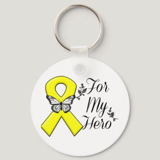 Yellow Ribbon For My Hero Keychain