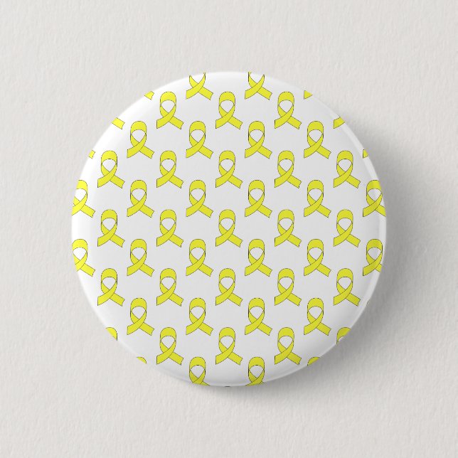 Yellow Ribbon Pattern Button (Front)