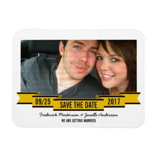 Yellow Ribbon Photo Save the Date Magnet