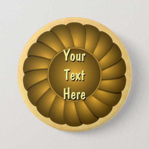 Yellow Ribbon Rosette to Personalize Button