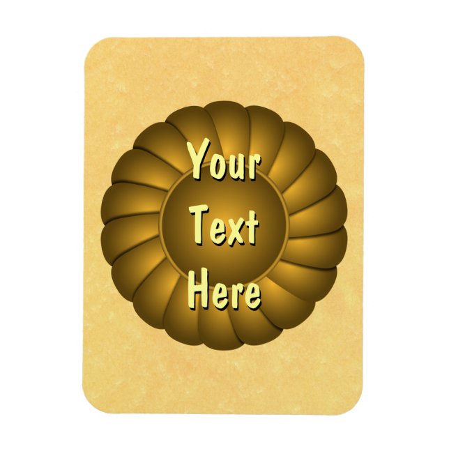 Yellow Ribbon Rosette to Personalize Magnet (Vertical)