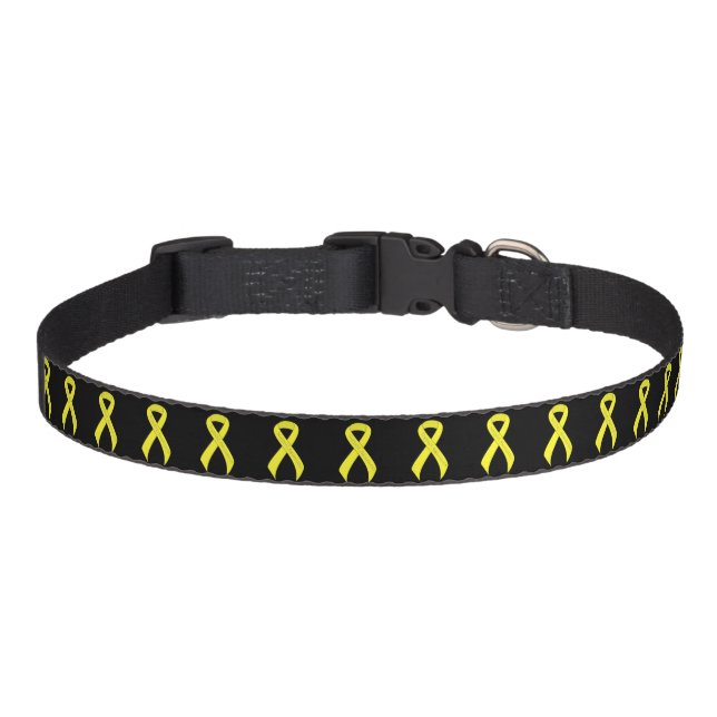 Yellow Ribbon Support Awareness Pet Collar (Front)