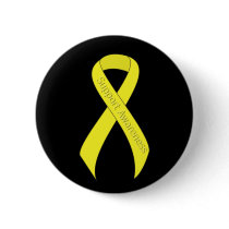 Yellow Ribbon Support Awareness Pinback Button