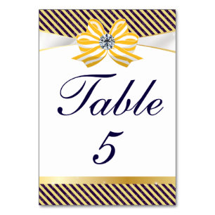 Yellow Ribbon with Damask Pattern Variation Table Number