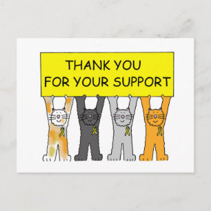 Yellow Ribbons Thank You for Your Support Postcard