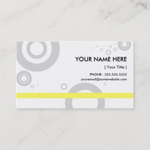 yellow rings business card