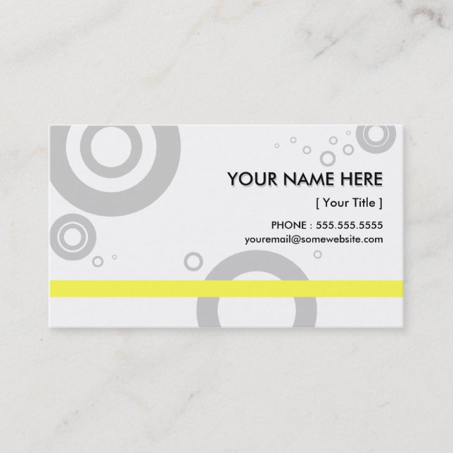 yellow rings business card (Front)
