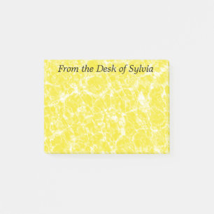 Yellow Ripples Personalized Post It Note