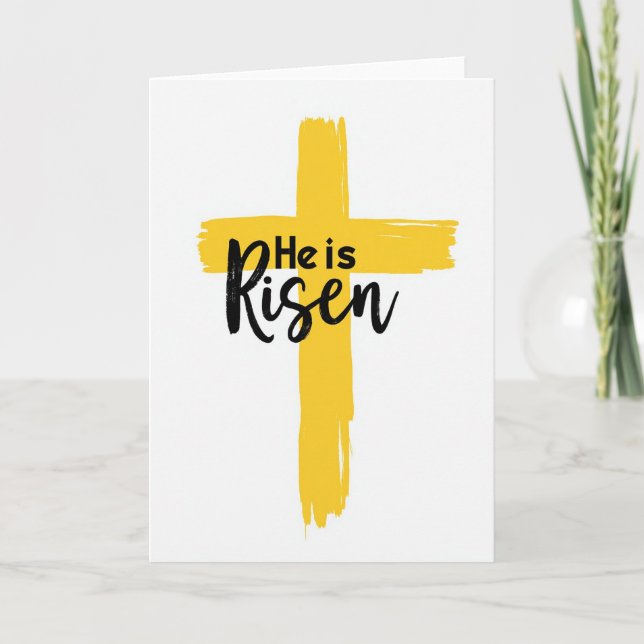 Yellow Risen Graphic Art Card (Front)