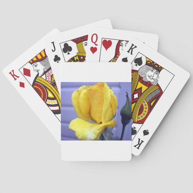 Yellow Rodebud Poker Cards (Back)