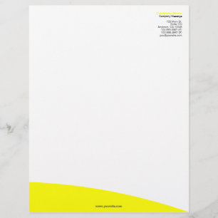 Yellow Rolling Hill Letterhead