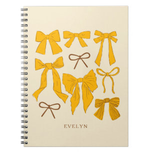 Yellow Romantic Bows Notebook