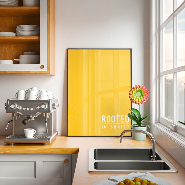 Yellow Rooted Christian faith quote Poster (Creator Uploaded)