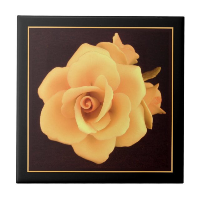 Yellow Rose, 2004 Photo. Ceramic Tile (Front)