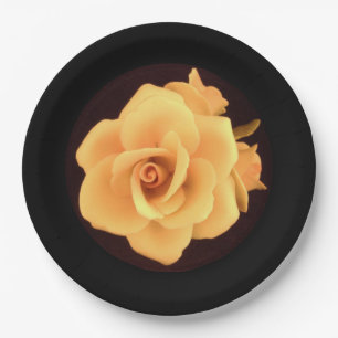 Yellow Rose, 2004 Photo. Paper Plates