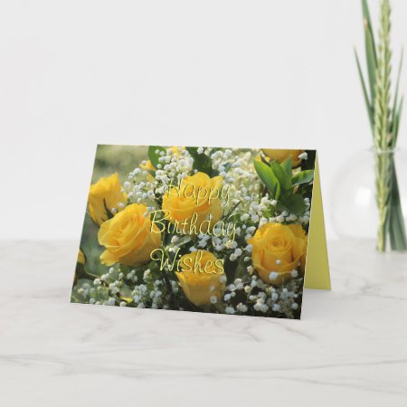 Yellow Rose 2007-2- Customize Any Occasion Card