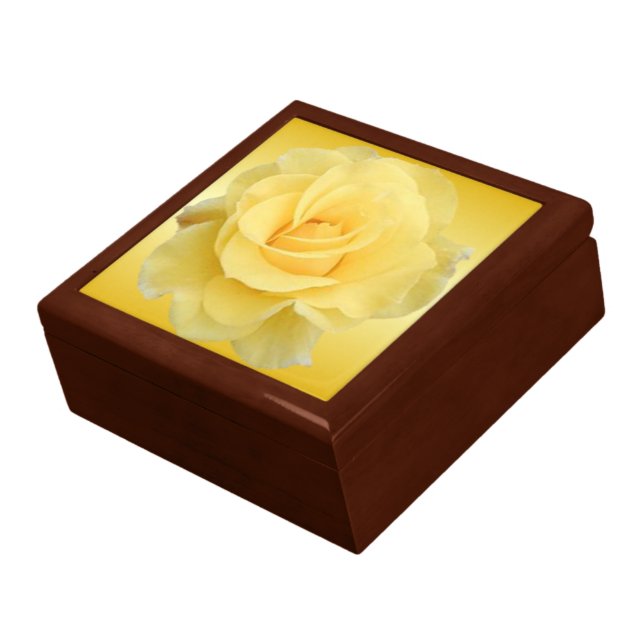 Yellow Rose #3 Jewelry/Keepsake Box (Side)