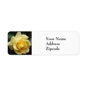 Yellow Rose Address Label