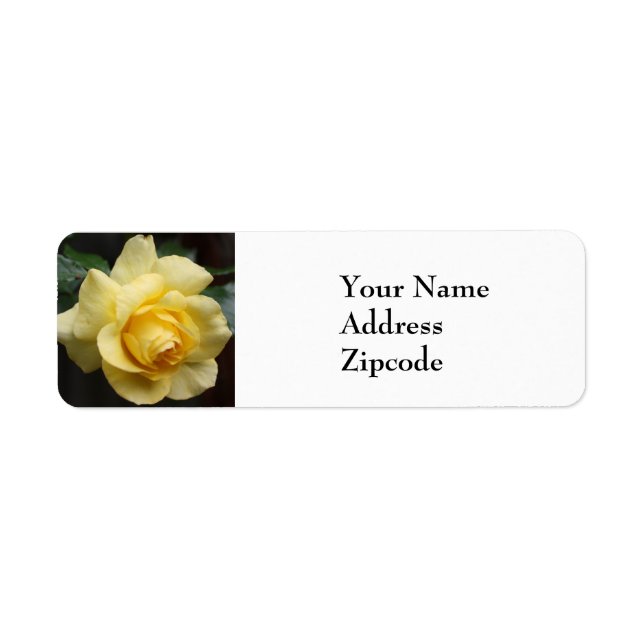 Yellow Rose Address Label (Front)