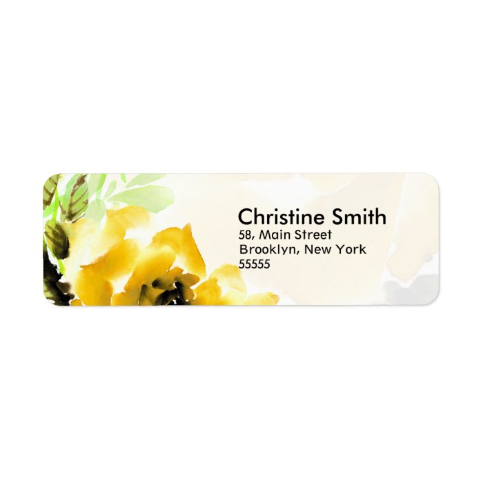 Yellow Rose Address Labels