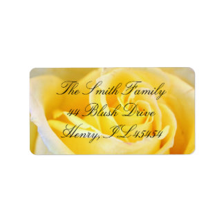 Yellow Rose Address Labels