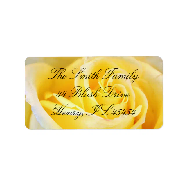 Yellow Rose Address Labels | Zazzle
