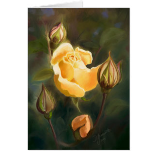 Yellow Rose and Buds Cards
