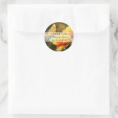 Yellow Rose and Butterfly Wedding Favor Stickers (Bag)