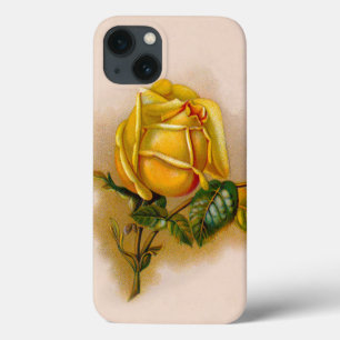 Yellow Rose Antique Vintage Print Fine Art iPhone 13 Case