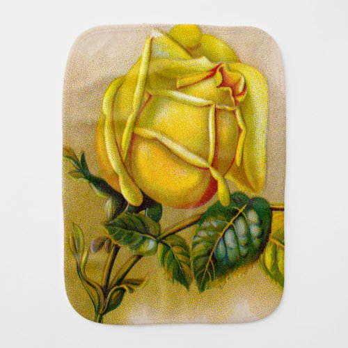 Yellow Rose Artwork Print Fine Art Burp Cloth