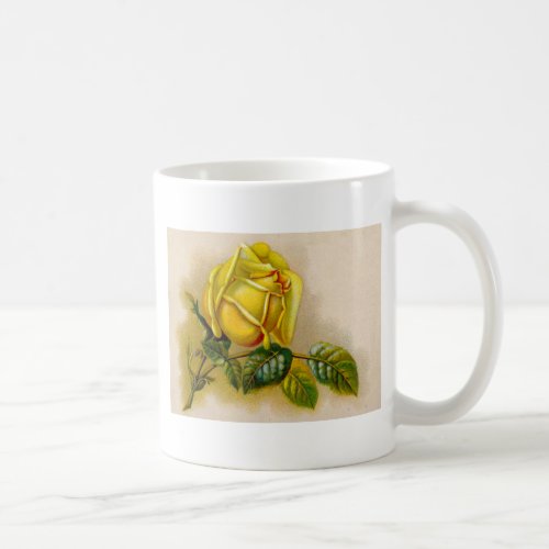 Yellow Rose Artwork Print Fine Art Coffee Mug