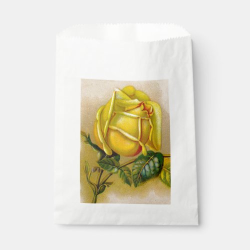 Yellow Rose Artwork Print Fine Art Favor Bag