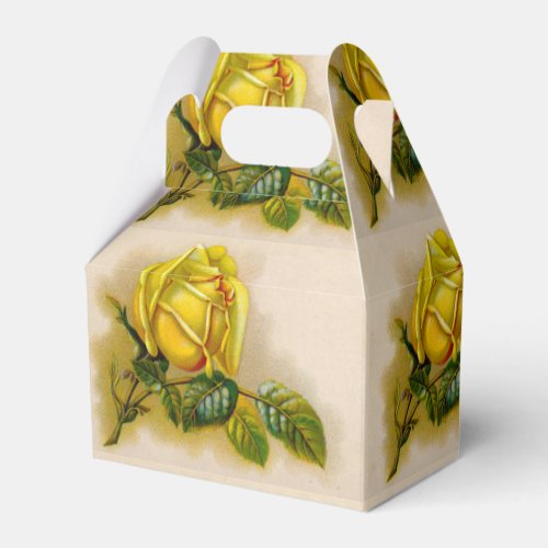 Yellow Rose Artwork Print Fine Art Favor Boxes