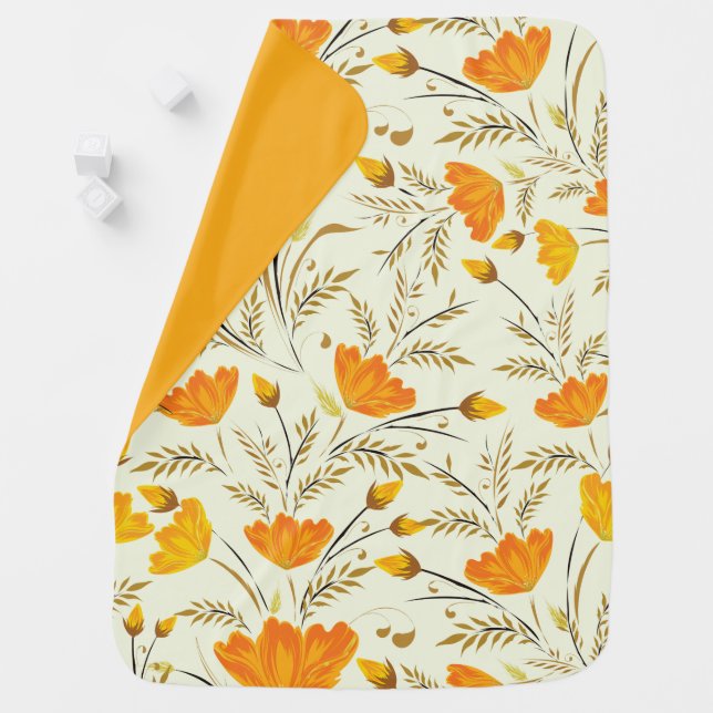 Yellow rose baby blanket (In Situ)