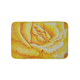 Yellow Rose Bathroom Mat