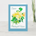 Yellow Rose Birthday Card, Sister Welsh Greeting Card<br><div class="desc">A pretty Birthday Card for a sister with 'Happy Birthday' in Welsh and golden yellow Dreaming Spires roses,  from a watercolour painting by Judy Adamson.</div>