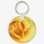 Yellow Rose Blossom Keychain