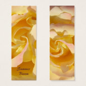 Yellow Rose Bookmark Profile card (Front & Back)