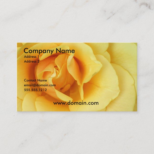 Yellow Rose Business Card (Front)