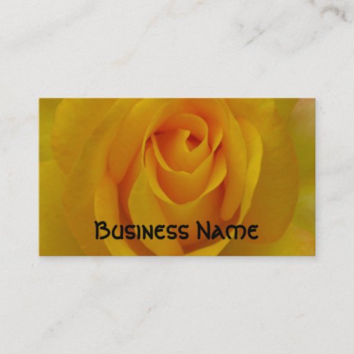 Customizable Yellow Rose Business Card