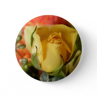 Yellow Rose button