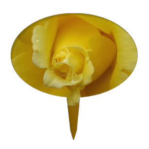 Yellow Rose Cake Topper
