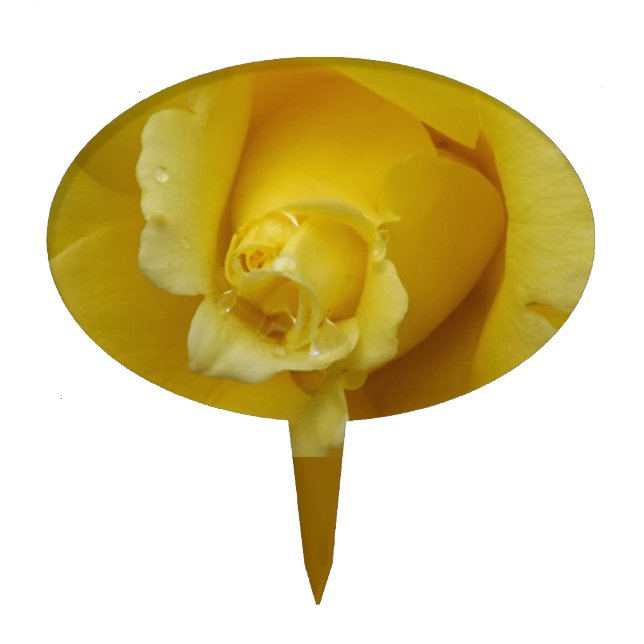 Yellow Rose Cake Topper (Front)