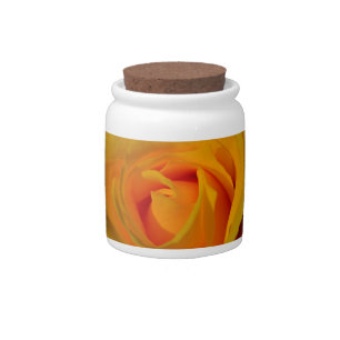 Yellow Rose Candy Jar